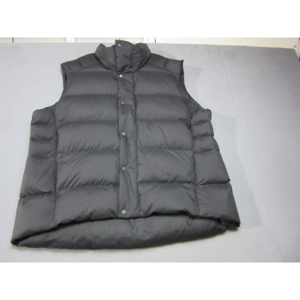 Lululemon Puffer Vest Mens 2XL XXL Black Wunder Puff Down Quilted Snap Front